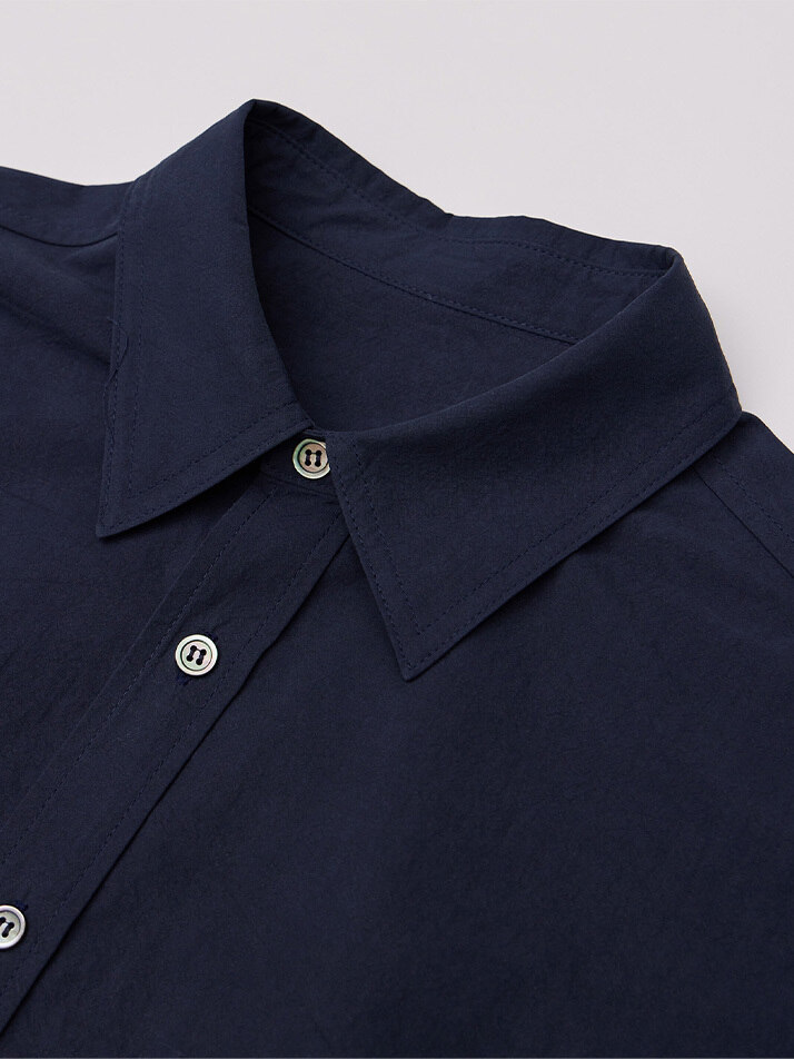 MAN WASHED COTTON SHIRTS DEEP NAVY