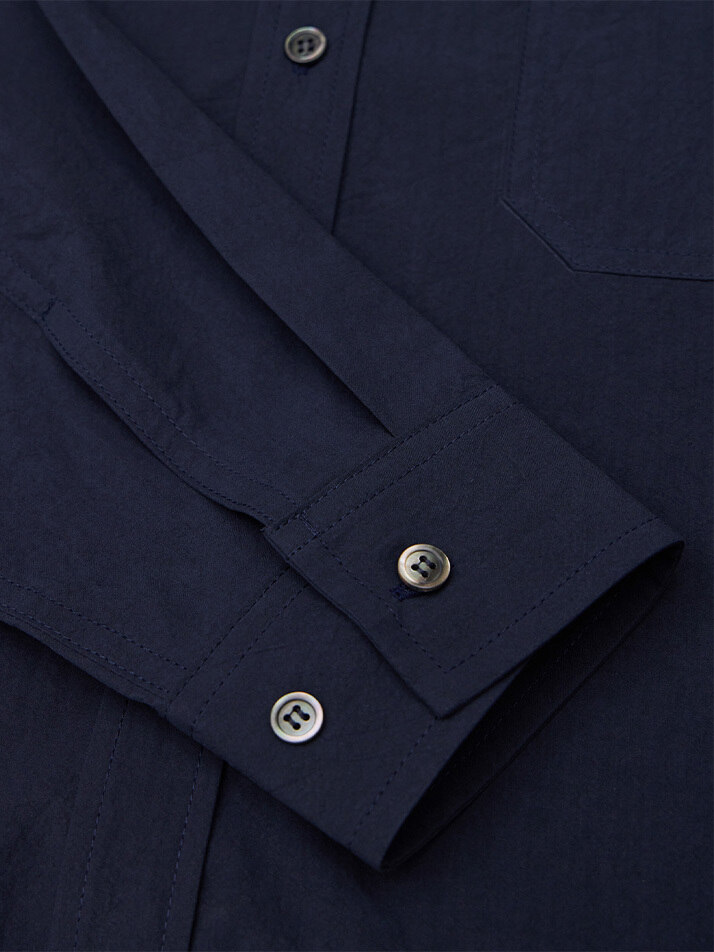 MAN WASHED COTTON SHIRTS DEEP NAVY