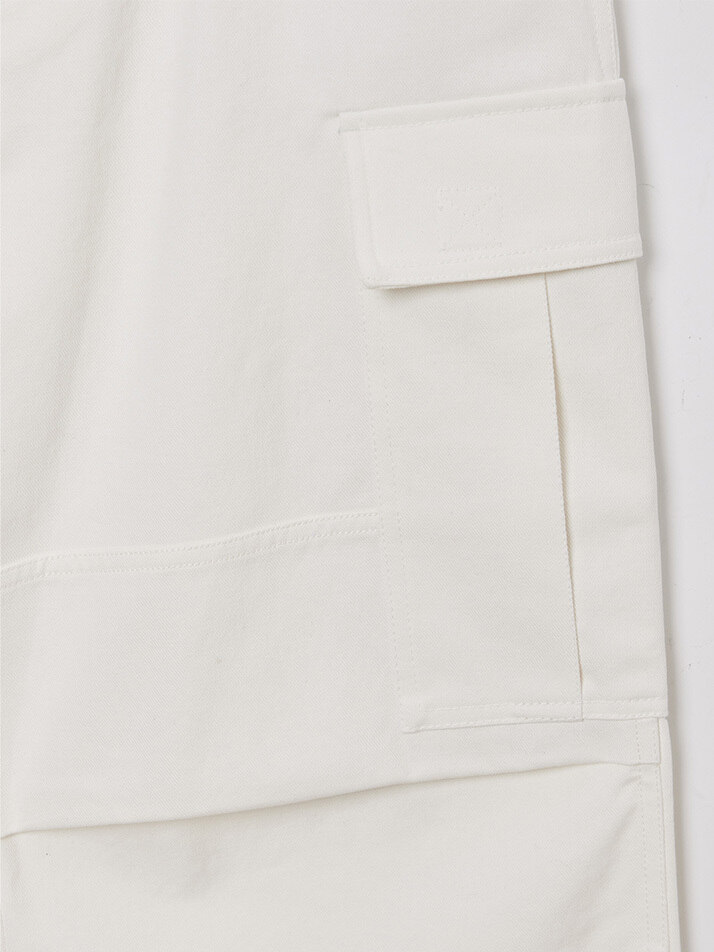 MAN PARACHUTE COTTON PANTS WHITE