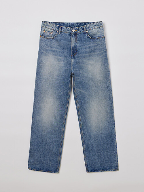MAN LOOSE FIT VINTAGE WASHING DENIM BLUE