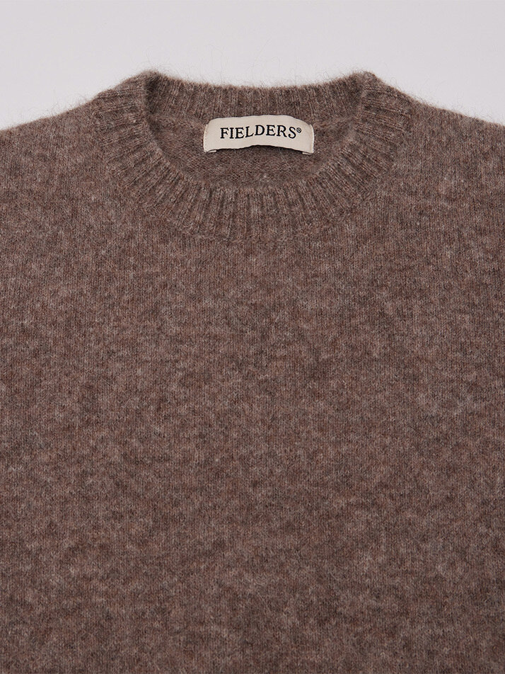 MAN ALPACA SHAGGY KNIT MOCHA