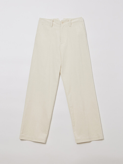 WOMAN CLASSIC CORDUROY PANTS IVORY