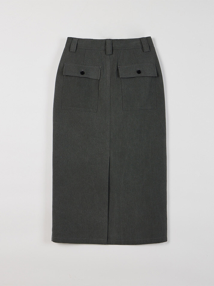 WOMAN PIGMENT VINTAGE SKIRT DEEP KHAKI