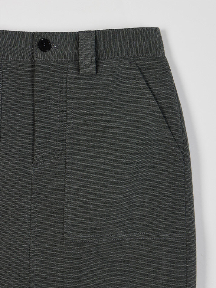 WOMAN PIGMENT VINTAGE SKIRT DEEP KHAKI