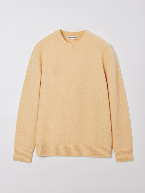 WOMAN ALPACA SHAGGY KNIT LEMON