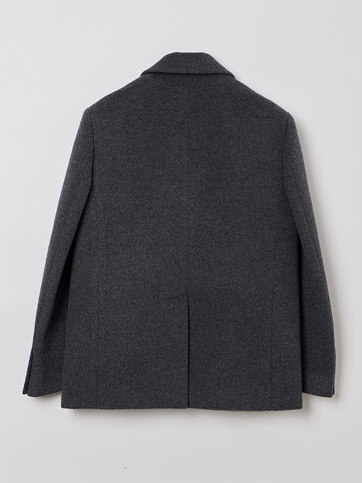 WOMAN PURE WOOL JACKET MELANGE GRAY