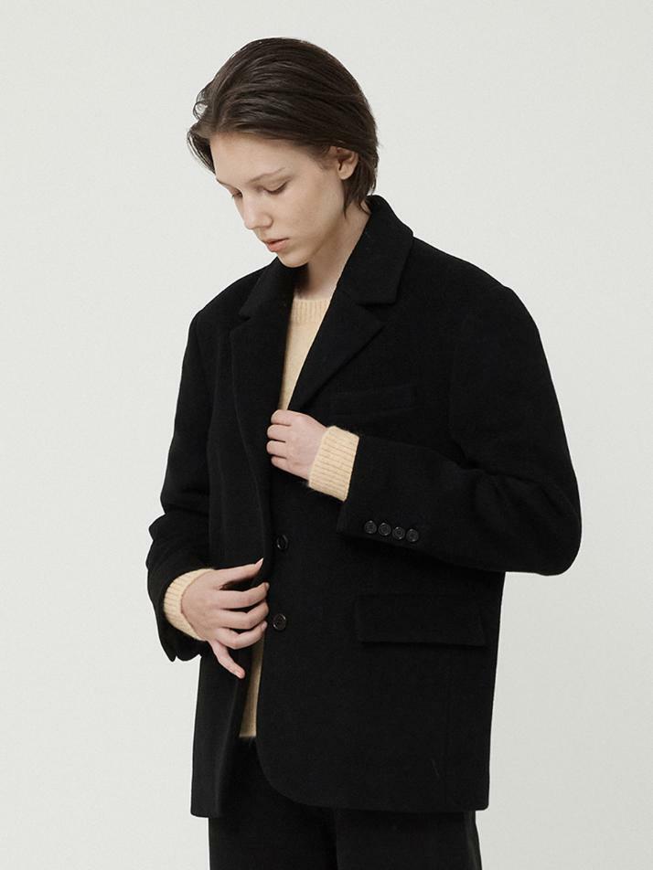 WOMAN PURE WOOL JACKET BLACK