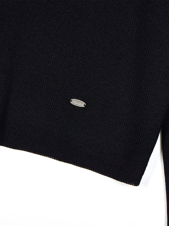 SEE-THROUGH LOOSE FIT KNIT BLACK