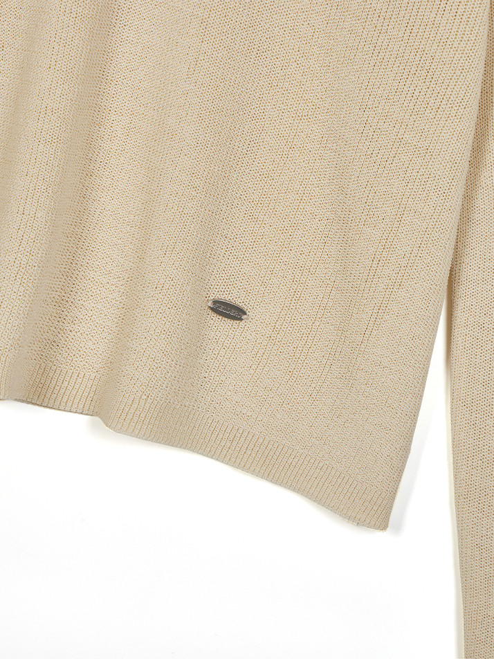 SEE-THROUGH LOOSE FIT KNIT BEIGE