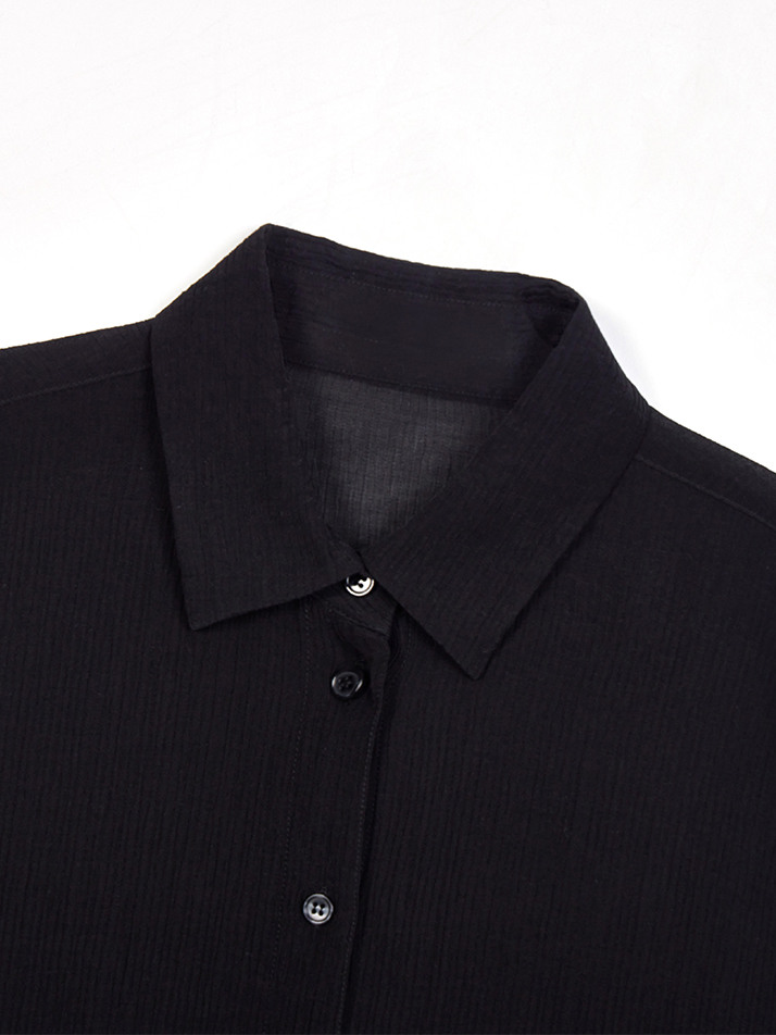 SEERSUCKER SHIRTS BLACK