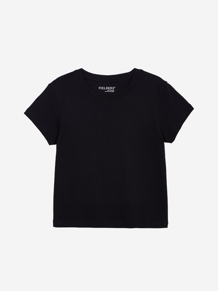 BASIC CROPPED T-SHIRT BLACK