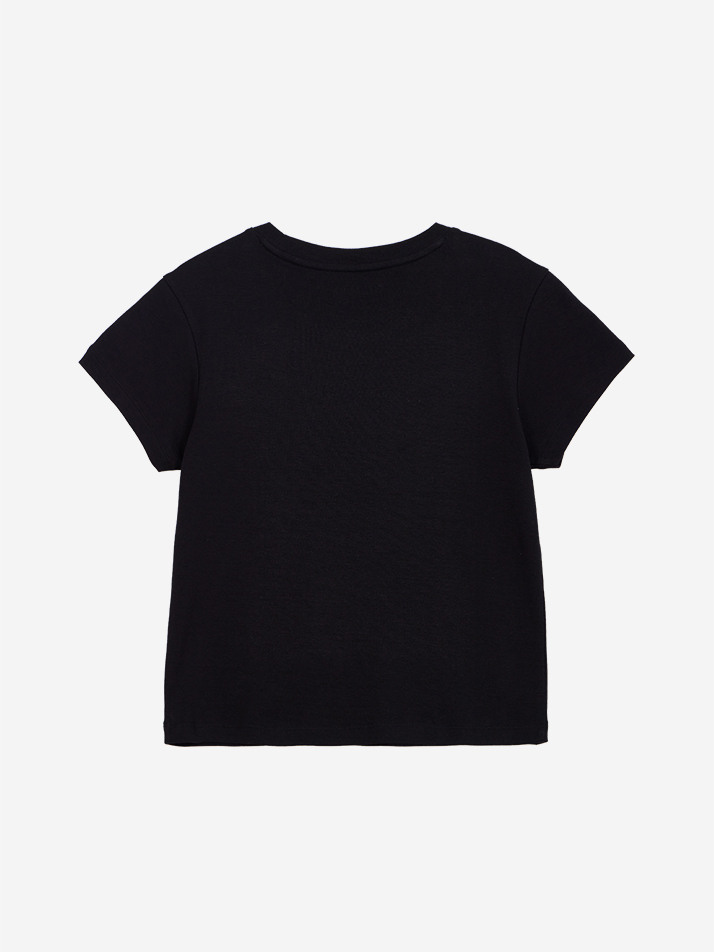 BASIC CROPPED T-SHIRT BLACK