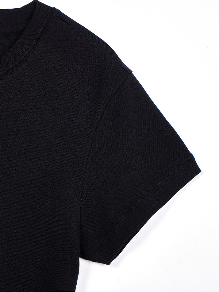 BASIC CROPPED T-SHIRT BLACK