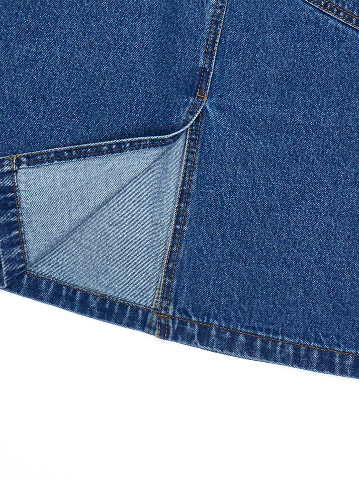 STONE-WASHED MEDIUM SKIRT INDIGO