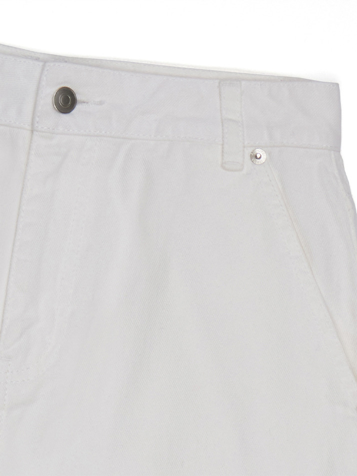STONE-WASHED MEDIUM SKIRT WHITE
