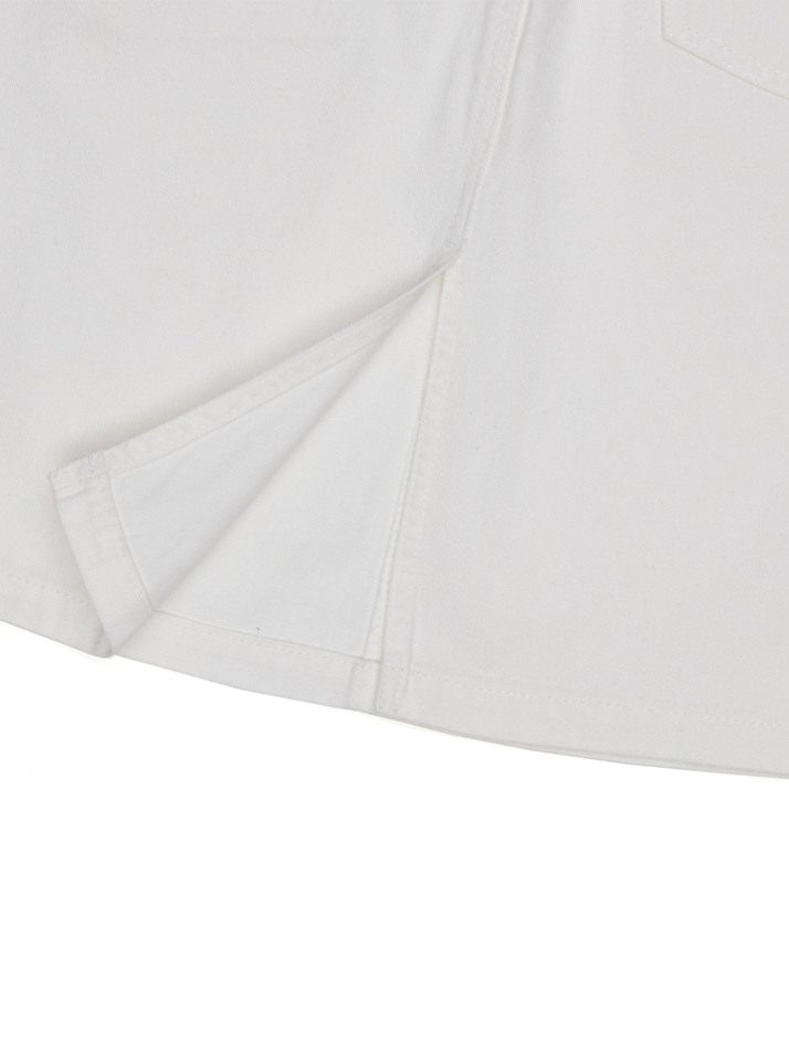STONE-WASHED MEDIUM SKIRT WHITE