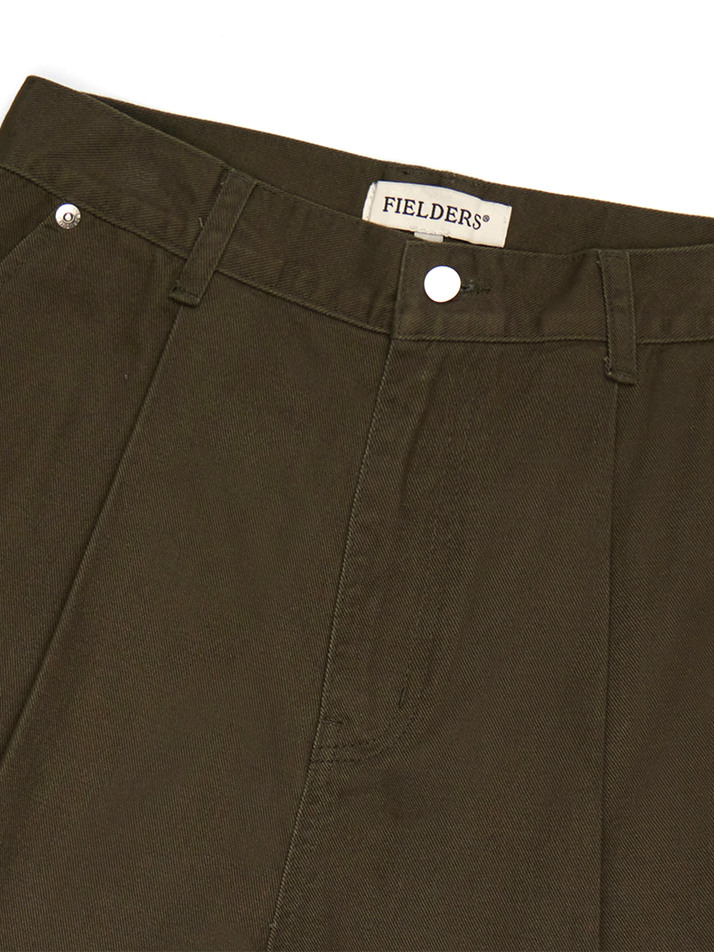 WIDE TWO-TUCK HALF-PANTS KHAKI