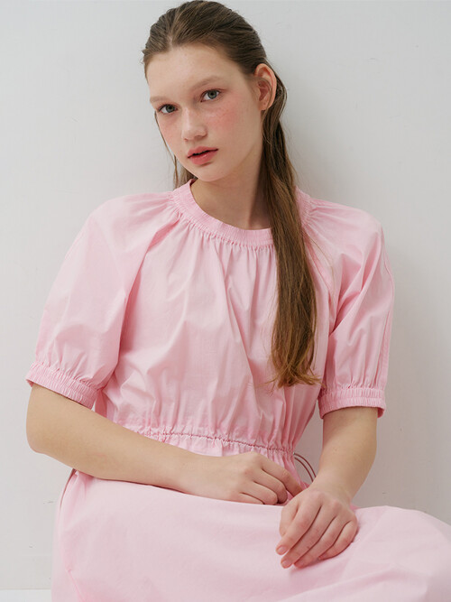 STRING LONG DRESS PINK