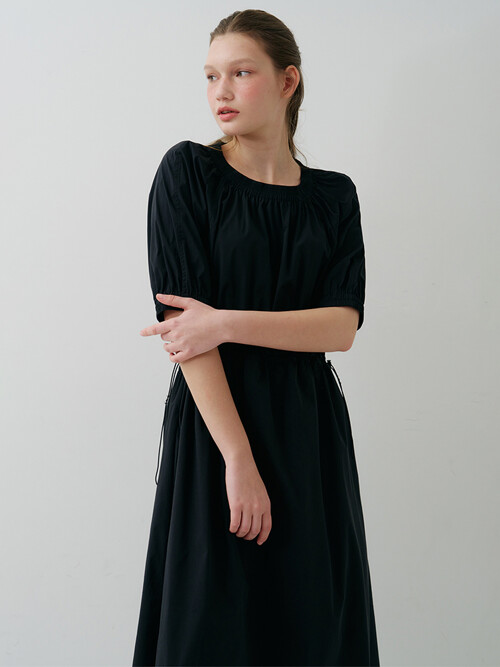 STRING LONG DRESS BLACK