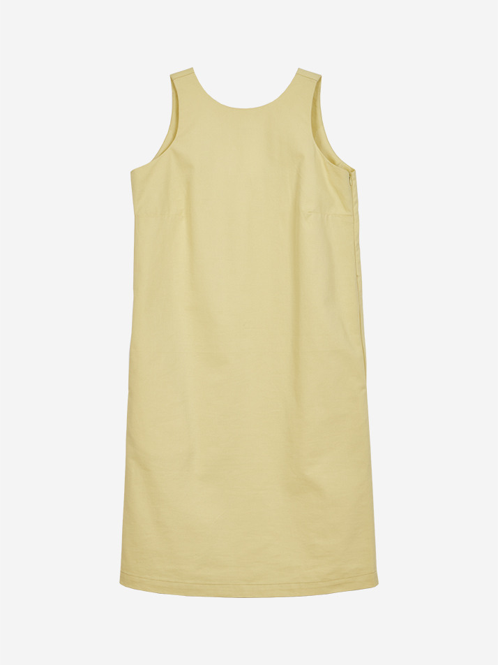 BASIC OPEN BACK DRESS YELLOW