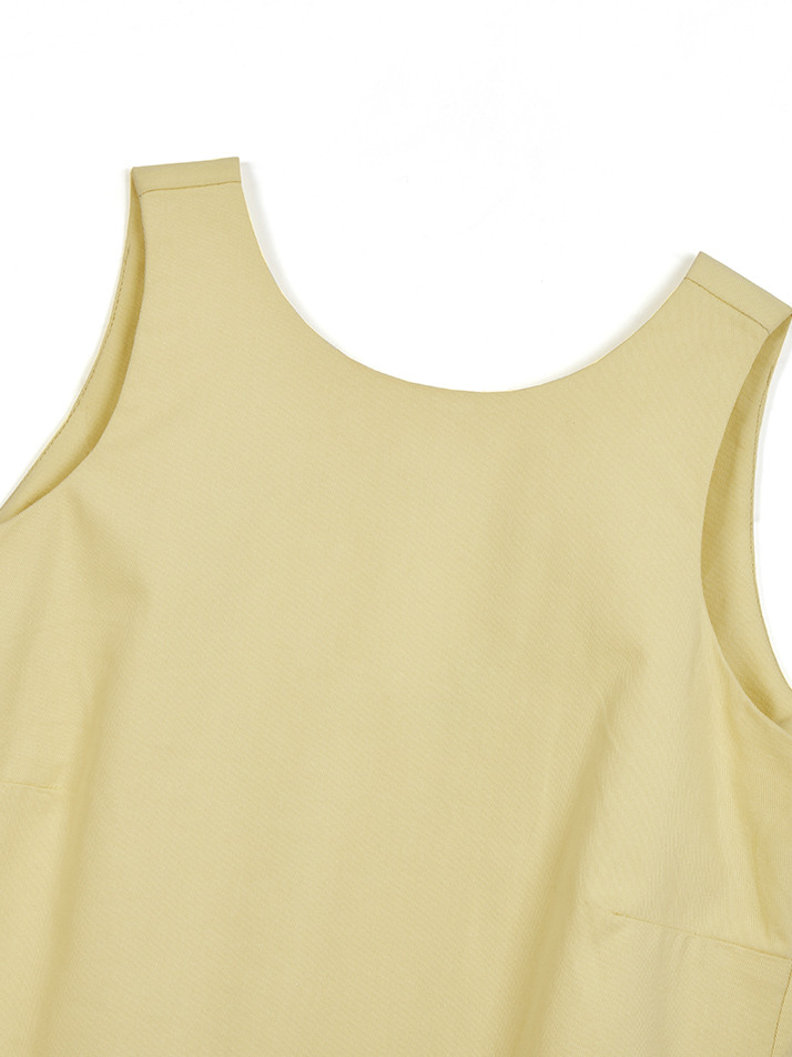 BASIC OPEN BACK DRESS YELLOW