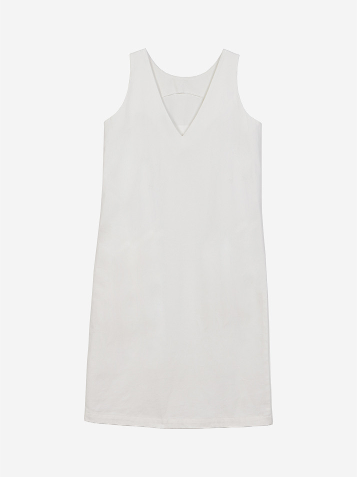 BASIC OPEN BACK DRESS IVORY