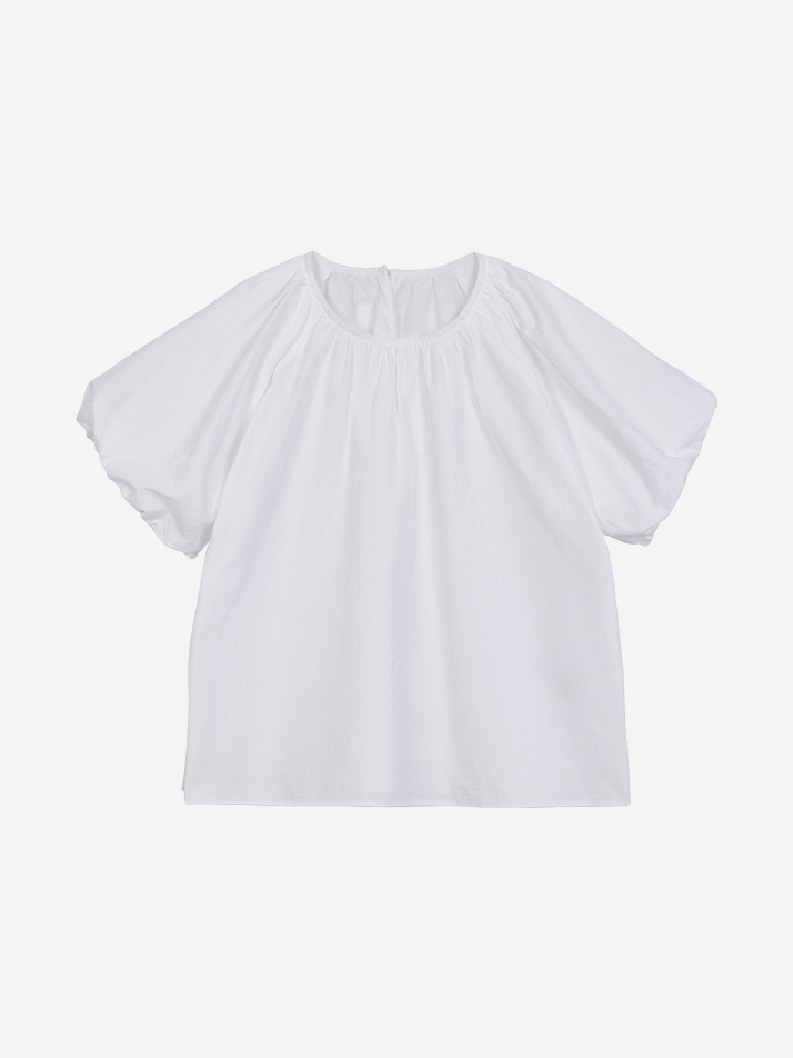 SHORTS SHIRRING BLOUSE WHITE