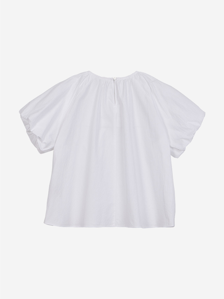 SHORTS SHIRRING BLOUSE WHITE