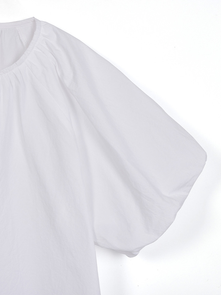 SHORTS SHIRRING BLOUSE WHITE