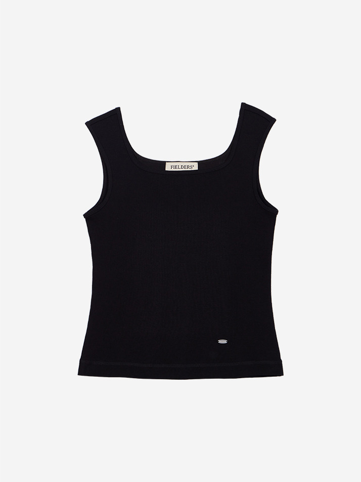 SQUARE NECK SLEEVELESS BLACK