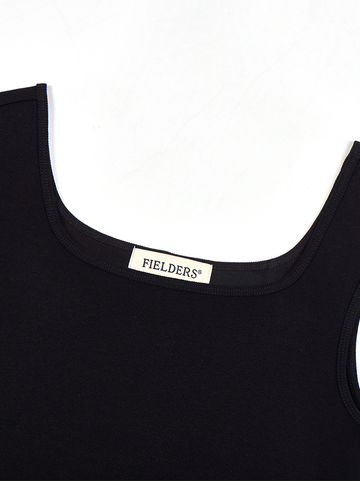 SQUARE NECK SLEEVELESS BLACK