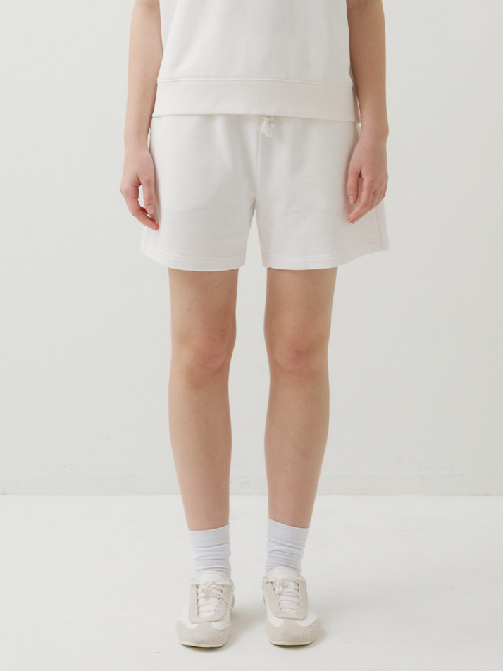 SWEAT BANDING SHORTS IVORY