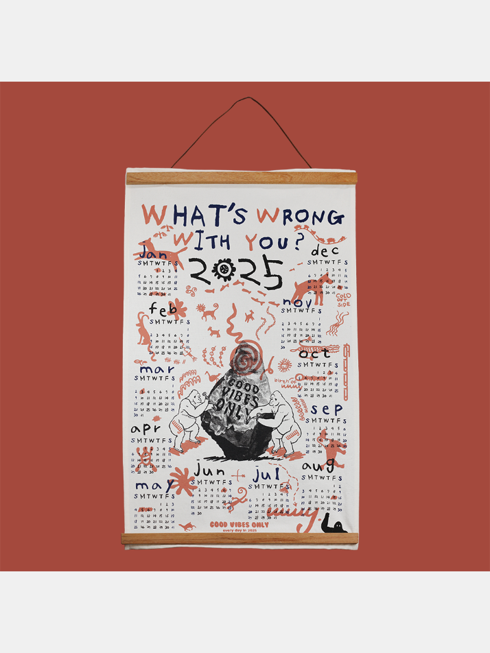 따따따와 2025 행잉 패브릭 캘린더