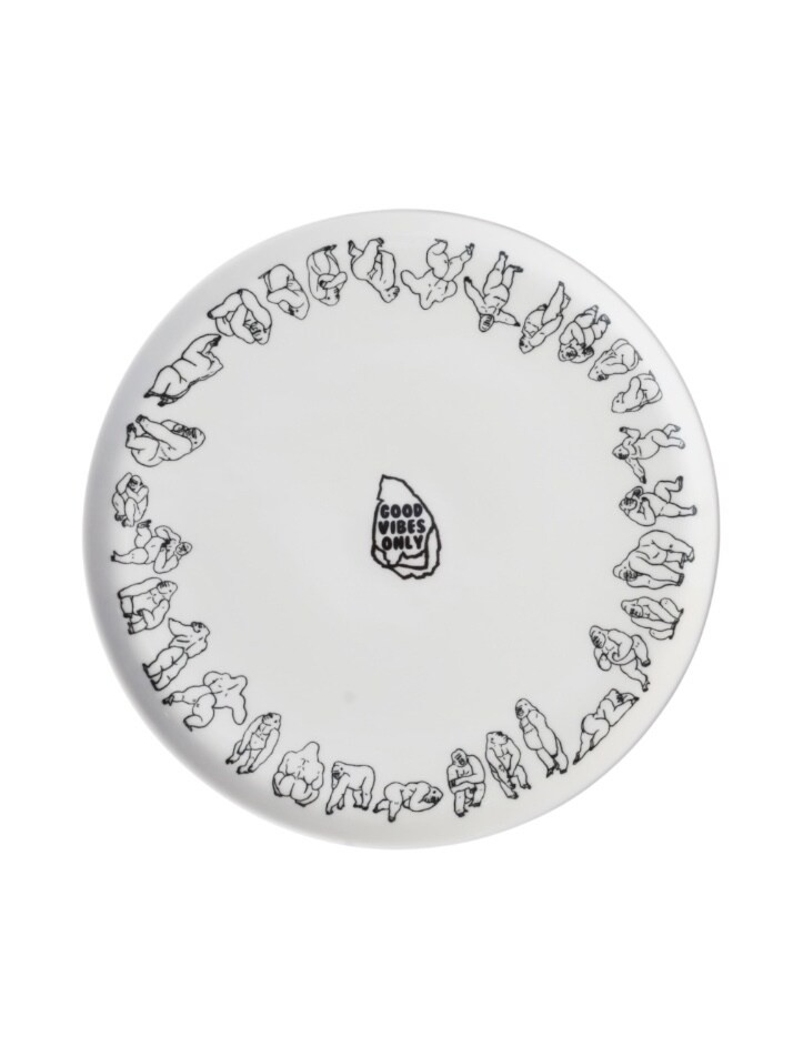 따따따와 Good Vibes Only 고릴라 드로잉 평접시