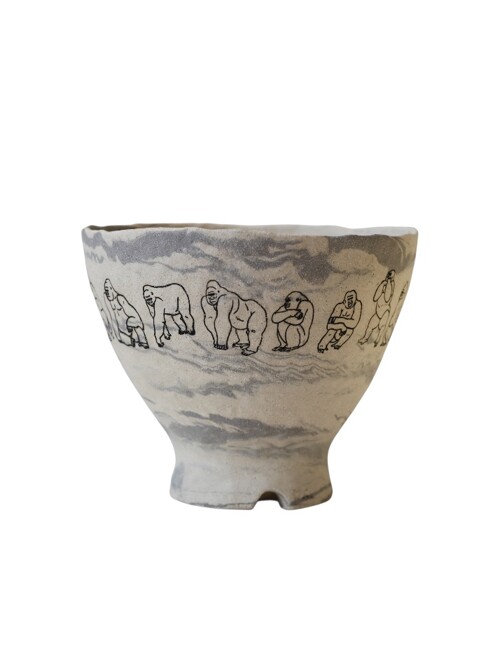 따따따와 박민주작가 고릴라 드로잉 테라코타 화분 토분