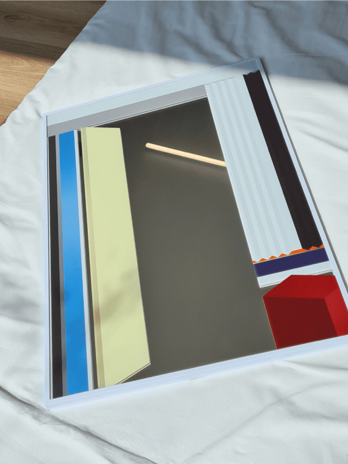 직선의 문 포스터 거울 B3