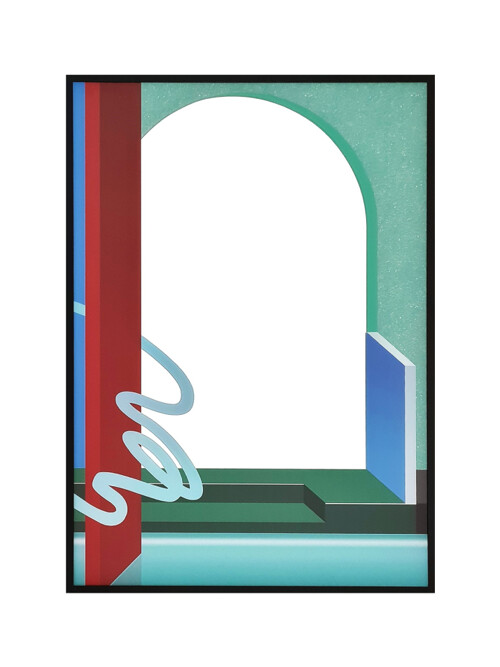 곡선의 문 포스터 거울 A3