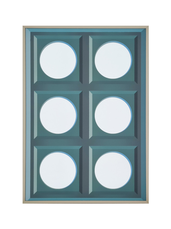 여섯 개의 원_그린 포스터 거울 B3