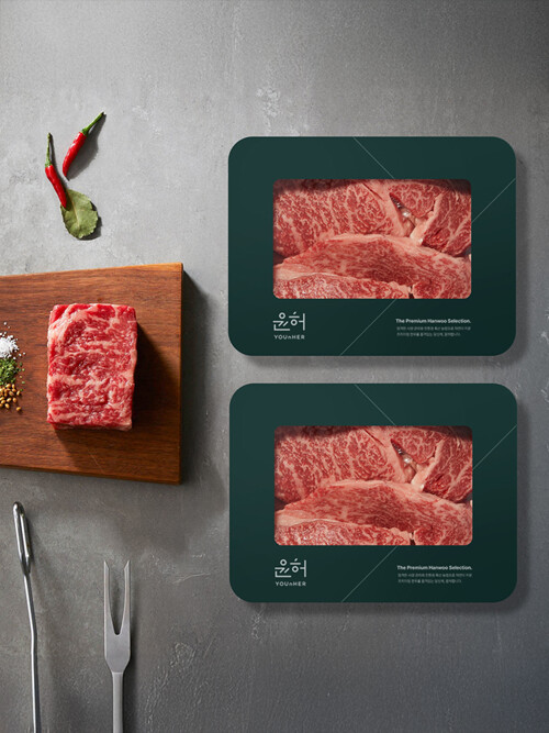 윤허 오메가 한우 다이닝 세트(2팩구성)