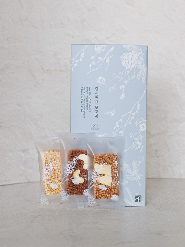 같이해요 138g 봉동생강 다크초코 애플시나몬맛 수제강정 9개입 /쇼핑백