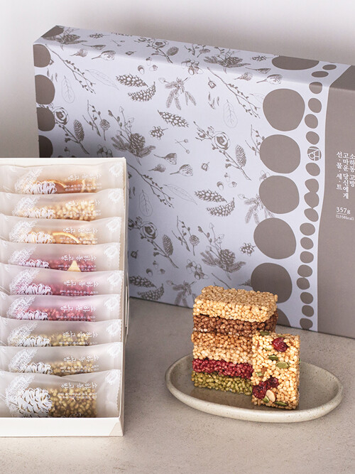 고마운 당신에게 357g 7가지맛 수제강정 27개입 /쇼핑백 