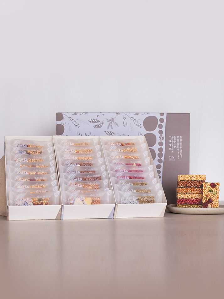 고마운 당신에게 357g 7가지맛 수제강정 27개입 /쇼핑백 