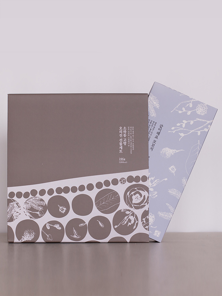 오리진 246g 견과와 봉동생강 다크초코 애플시나몬맛 수제강정 18개입 /쇼핑백