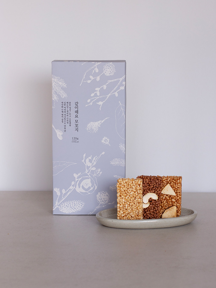 같이해요 120g 봉동생강 다크초코 애플시나몬맛 수제강정 9개입 /쇼핑백 