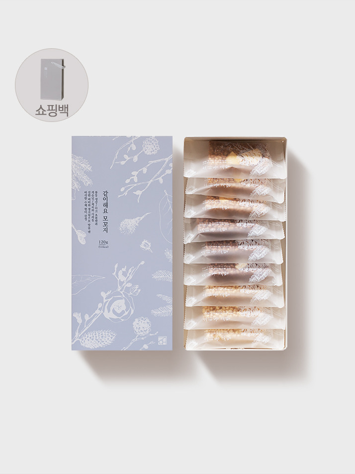 같이해요 120g 봉동생강 다크초코 애플시나몬맛 수제강정 9개입 /쇼핑백 