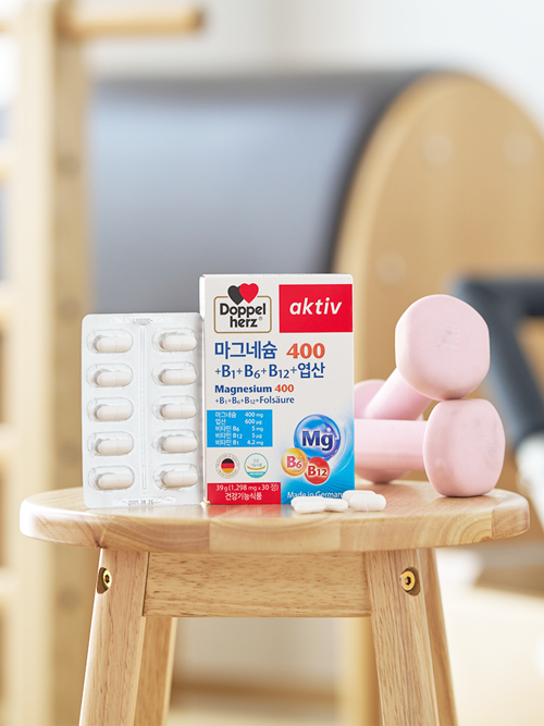 [도펠헤르츠] 마그네슘 400+B1+B6+B12+엽산 1박스 (30정)