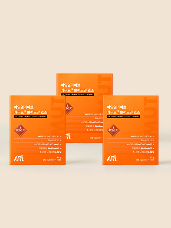 [아임얼라이브] 100만 역가수치 카무트 브랜드밀효소 90포