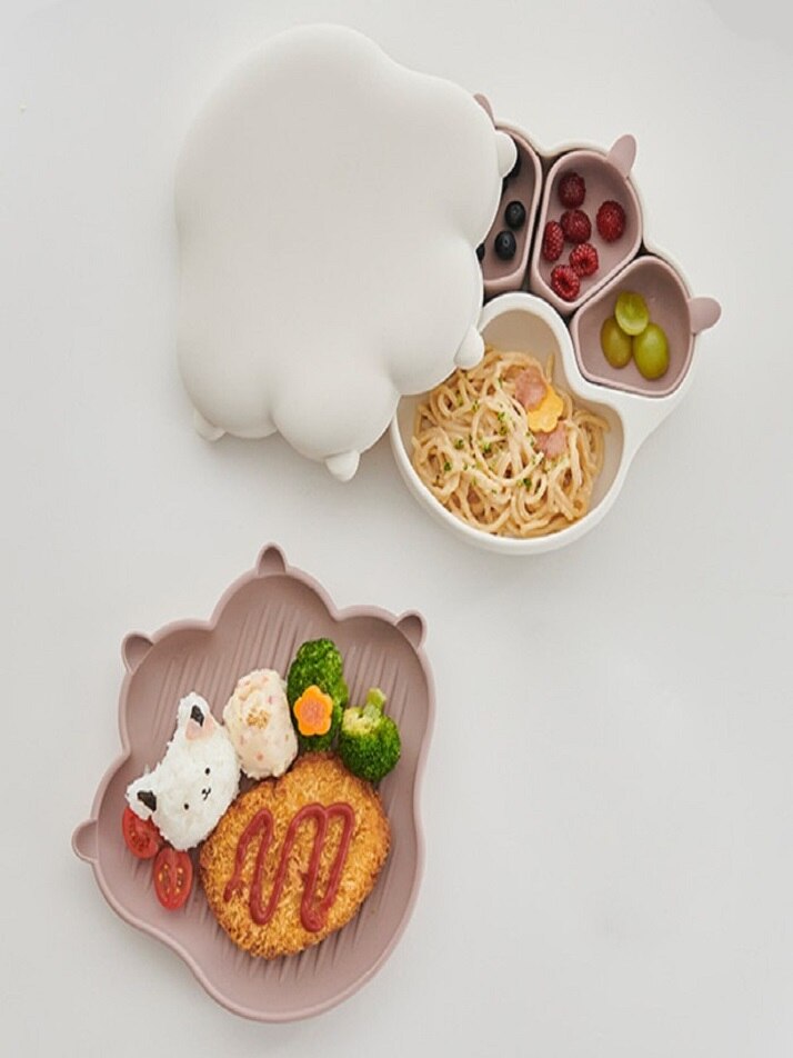 (SET)냥냥 흡착식판+냥냥 플레이트 접시(뚜껑겸용)