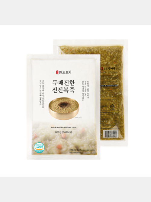 [팩수 선택] 완도보이 두배 진한 진 전복죽 (600g)