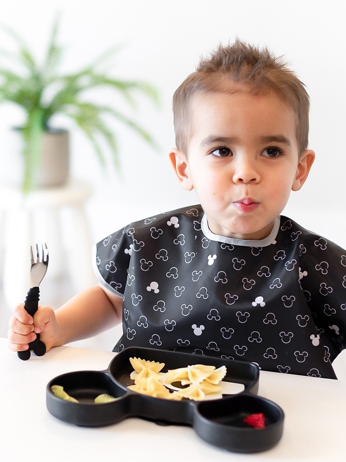 범킨스 디즈니 스테인레스 키즈 스푼 & 포크 + 케이스 세트 미키 푸우